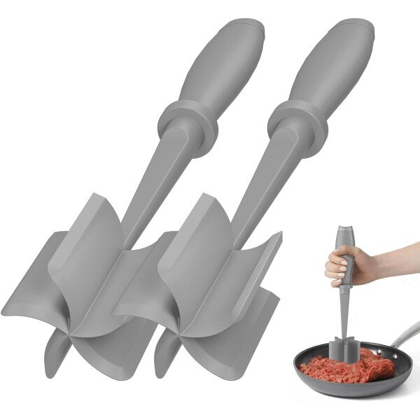 Picador de carne, molinillo de hamburguesas, triturador de alta calidad resistente al calor para carne molida, molinillo de hamburguesas, herramienta de mezcla de patatas de nailon, color negro - Imagen 56
