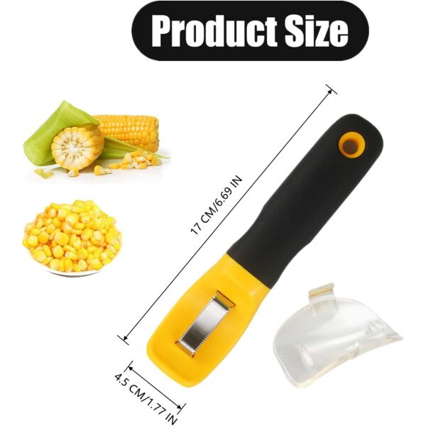 Pelador de maíz, herramienta profesional para pelar mazorcas de maíz, cortador de maíz de acero inoxidable con agarre suave para utensilios de cocina, herramienta peladora de maíz - Imagen 2