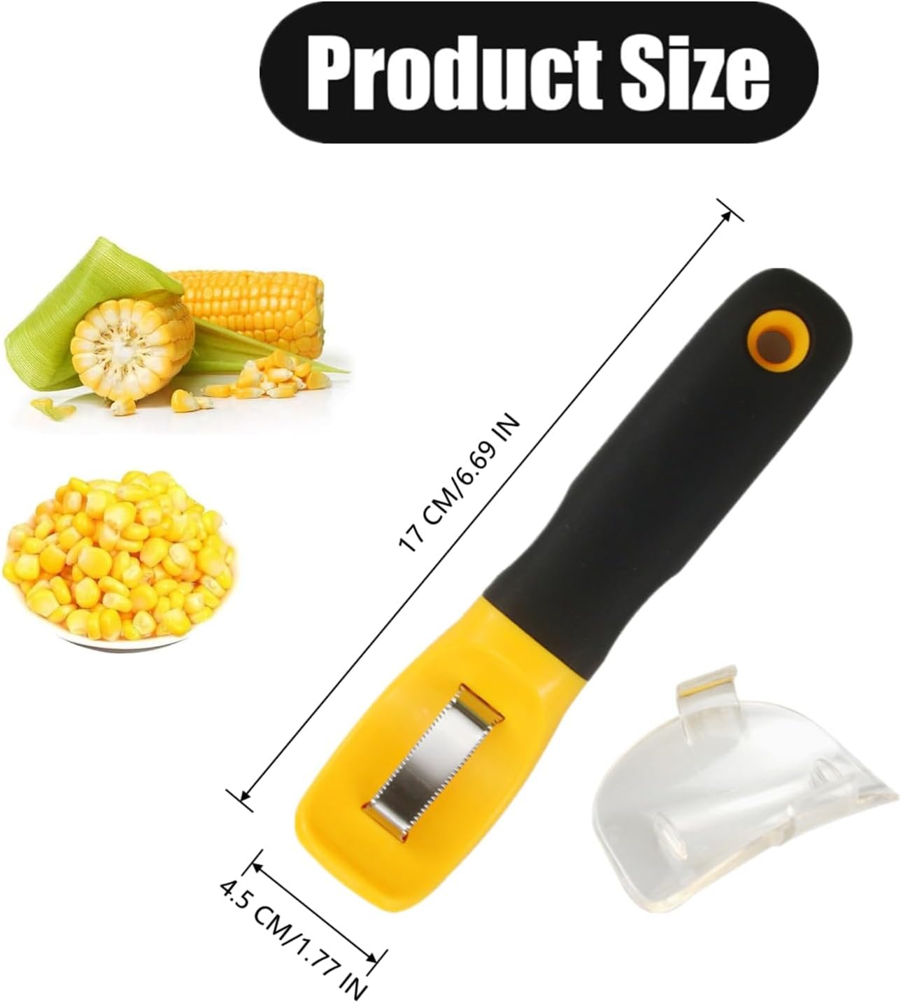 Pelador de maíz, herramienta profesional para pelar mazorcas de maíz, cortador de maíz de acero inoxidable con agarre suave para utensilios de cocina, herramienta peladora de maíz - Imagen 2