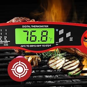 termómetro de carne de lectura instantánea
