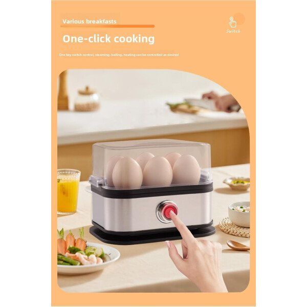 Cocina de huevos sin esfuerzo con la mejor olla de huevos de acero inoxidable (3 modos), nueva olla inteligente para huevos 2025 con apagado automático, operación de un solo toque, limpieza sin - Image 4
