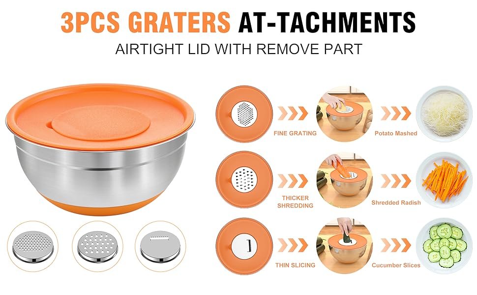 3PCS RALLADORES AT-TACHMENTS