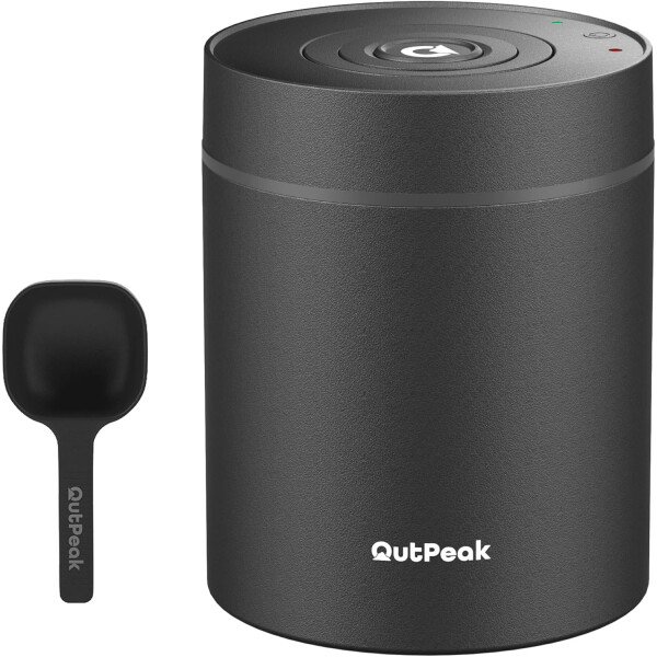 OUTPEAK Neo 2025 Kilo - Recipiente de café al vacío automático, capacidad de 1.5 litros para 17.6 onzas de granos de café, operación con un botón, recipiente de almacenamiento de café de acero