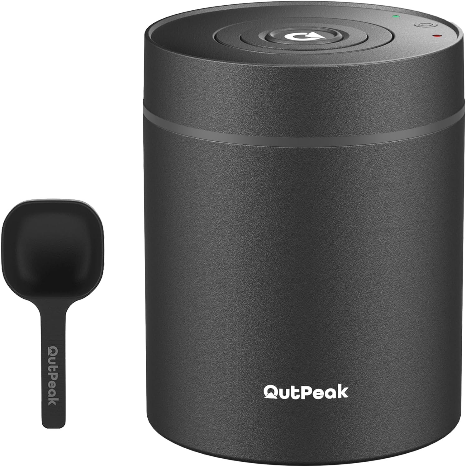 OUTPEAK Neo 2025 Kilo - Recipiente de café al vacío automático, capacidad de 1.5 litros para 17.6 onzas de granos de café, operación con un botón, recipiente de almacenamiento de café de acero