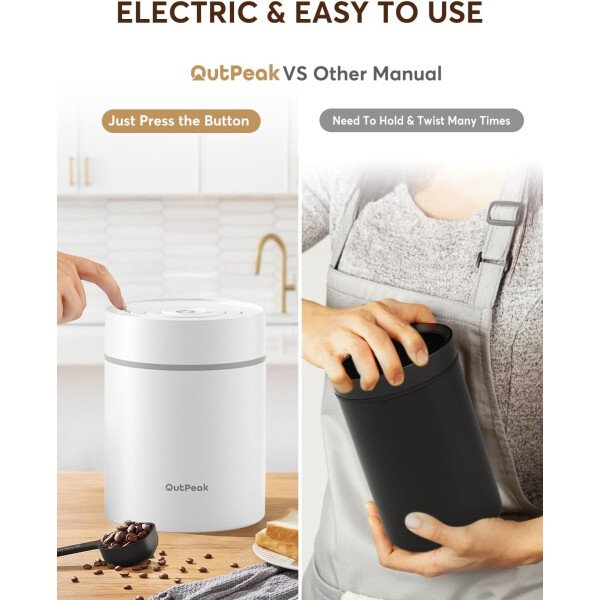 OUTPEAK Neo 2025 Kilo - Recipiente de café al vacío automático, capacidad de 1.5 litros para 17.6 onzas de granos de café, operación con un botón, recipiente de almacenamiento de café de acero - Imagen 13
