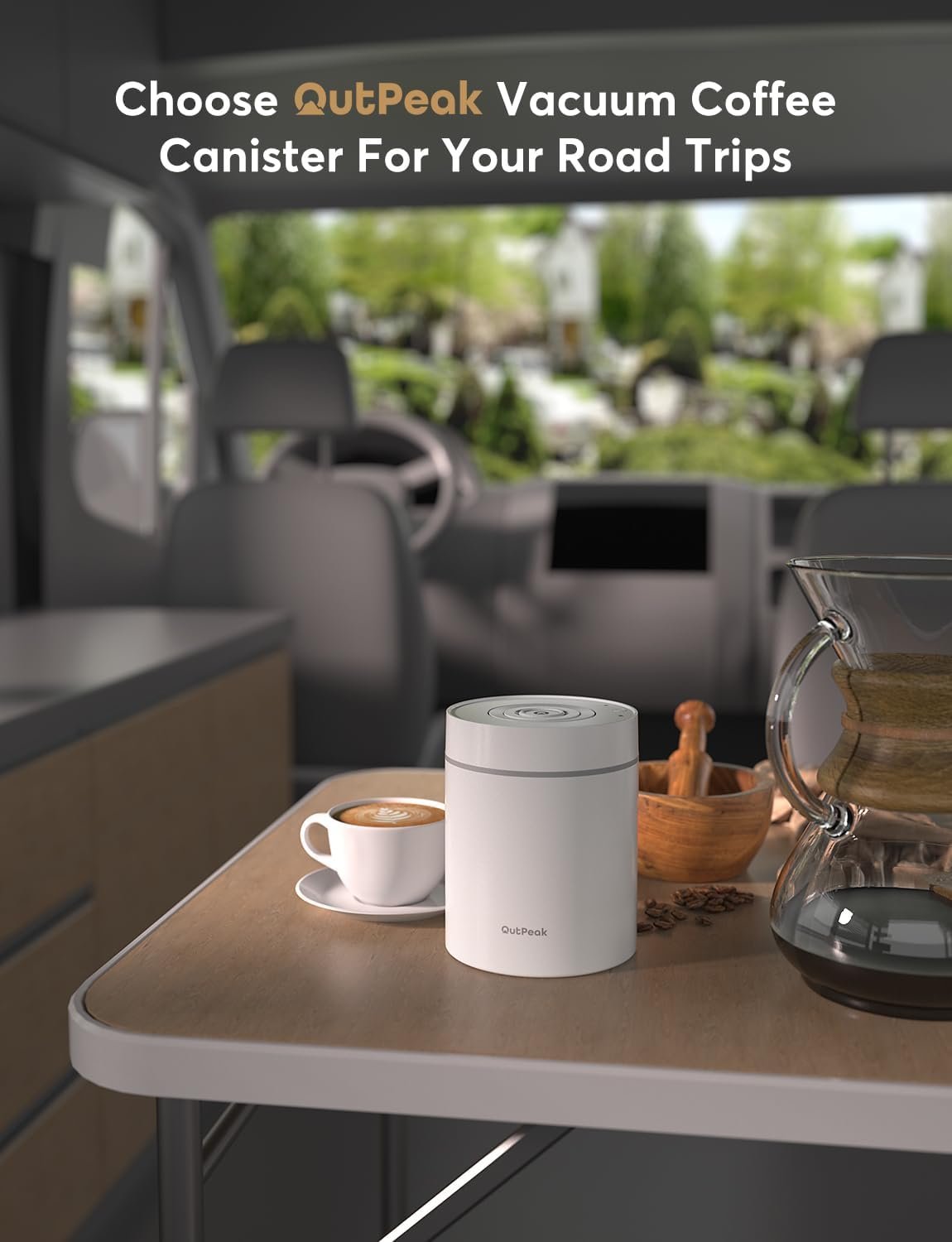 OUTPEAK Neo 2025 Kilo - Recipiente de café al vacío automático, capacidad de 1.5 litros para 17.6 onzas de granos de café, operación con un botón, recipiente de almacenamiento de café de acero - Imagen 14