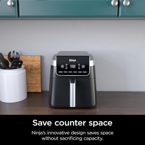 Ninja Air Fryer Pro 4 en 1 con capacidad de 5 cuartos de galón, freír al aire, asar, recalentar, deshidratar, tecnología Air Crisp con 400F para caliente, 120 voltios, cesta antiadherente y plato para - Image 17