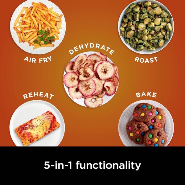 Ninja Air Fryer Pro 4 en 1 con capacidad de 5 cuartos de galón, freír al aire, asar, recalentar, deshidratar, tecnología Air Crisp con 400F para caliente, 120 voltios, cesta antiadherente y plato para - Image 24