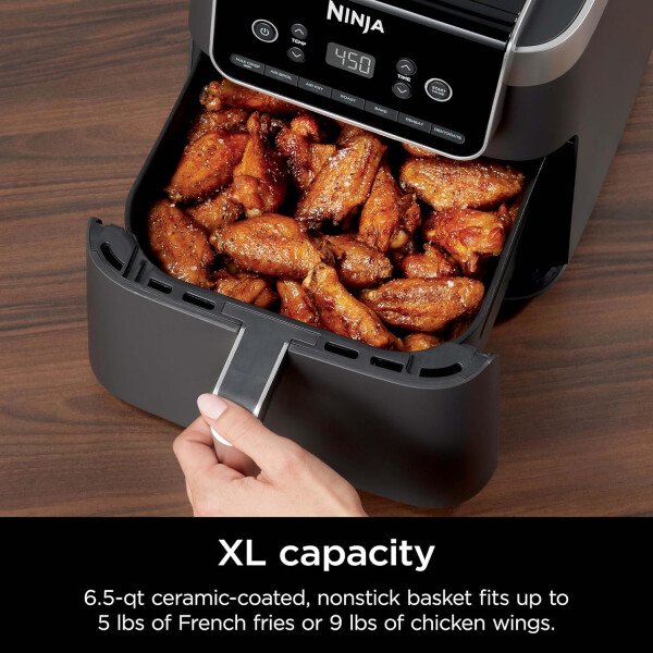 Ninja Air Fryer Pro 4 en 1 con capacidad de 5 cuartos de galón, freír al aire, asar, recalentar, deshidratar, tecnología Air Crisp con 400F para caliente, 120 voltios, cesta antiadherente y plato para - Image 32
