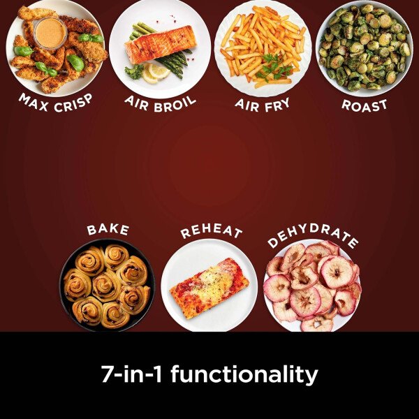 Ninja Air Fryer Pro 4 en 1 con capacidad de 5 cuartos de galón, freír al aire, asar, recalentar, deshidratar, tecnología Air Crisp con 400F para caliente, 120 voltios, cesta antiadherente y plato para - Image 33