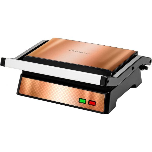 OVENTE - Sandwichera eléctrica con placas antiadherentes, luces indicadoras, asa de tacto frío, fácil de limpiar y guardar, cocina desayuno, queso a la parrilla, tostados y aperitivos, negro GPS401B - Image 31