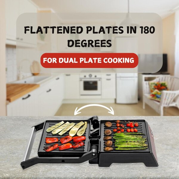 OVENTE - Sandwichera eléctrica con placas antiadherentes, luces indicadoras, asa de tacto frío, fácil de limpiar y guardar, cocina desayuno, queso a la parrilla, tostados y aperitivos, negro GPS401B - Image 59