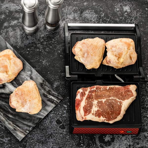 OVENTE - Sandwichera eléctrica con placas antiadherentes, luces indicadoras, asa de tacto frío, fácil de limpiar y guardar, cocina desayuno, queso a la parrilla, tostados y aperitivos, negro GPS401B - Image 61
