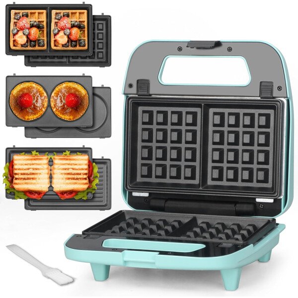 Baker's Friend Mini máquina para hacer donas para el hogar, 6 x 3 pulgadas, mini máquina para hacer donas, máquina para hacer donas, bandeja para hornear donas, fiesta de donas, aguamarina - Image 8