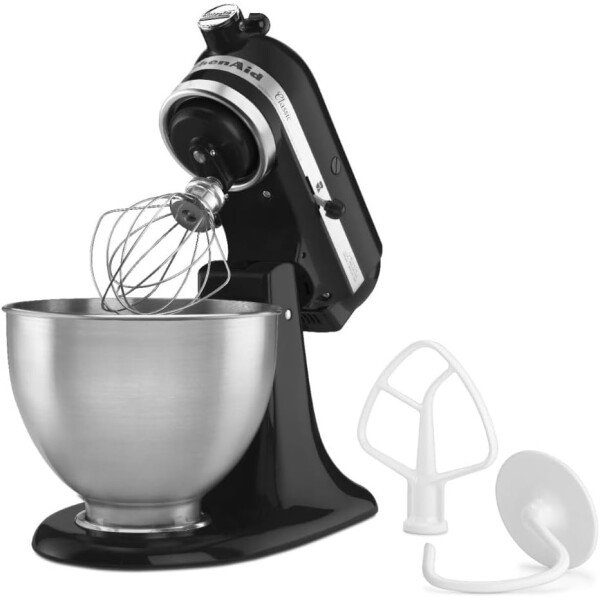 Batidora clásica de pie KitchenAid K45SSWH K45SS, 275 W, 4 1/2 qt, Negro ónice - Image 2
