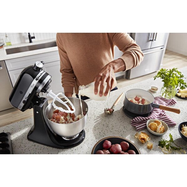 Batidora clásica de pie KitchenAid K45SSWH K45SS, 275 W, 4 1/2 qt, Negro ónice - Image 5