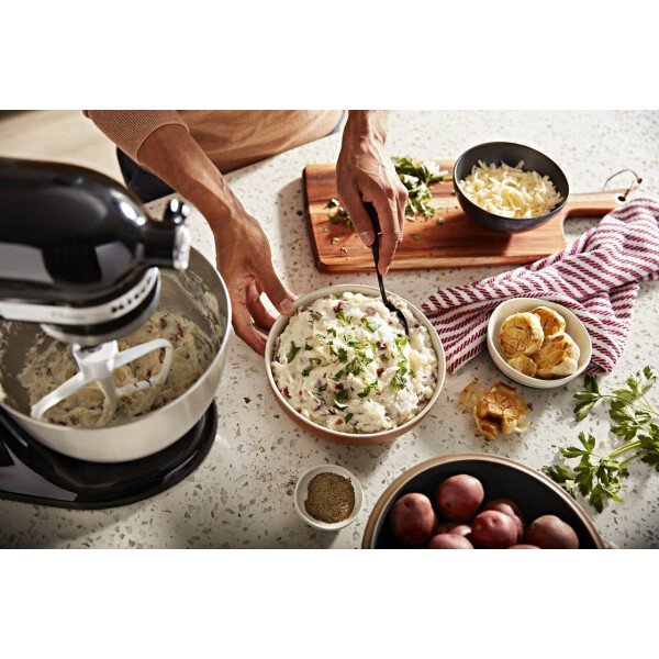 Batidora clásica de pie KitchenAid K45SSWH K45SS, 275 W, 4 1/2 qt, Negro ónice - Image 6