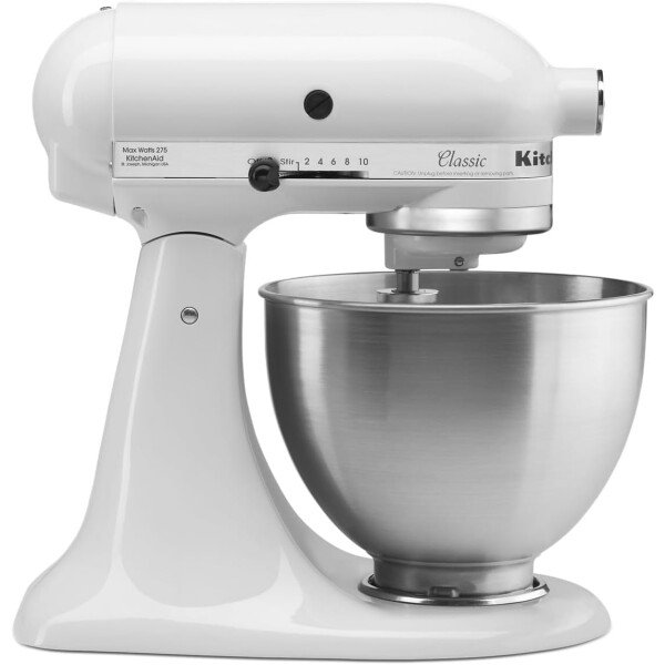 Batidora clásica de pie KitchenAid K45SSWH K45SS, 275 W, 4 1/2 qt, Negro ónice - Image 8