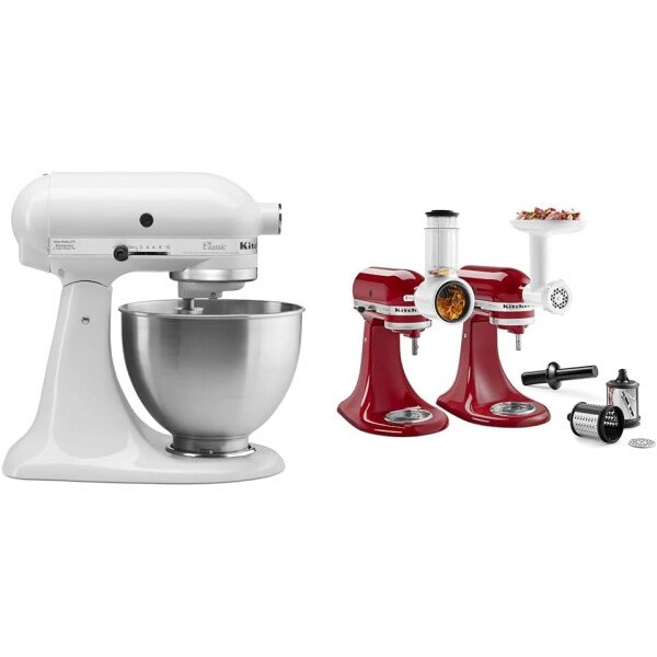 Batidora clásica de pie KitchenAid K45SSWH K45SS, 275 W, 4 1/2 qt, Negro ónice - Image 28