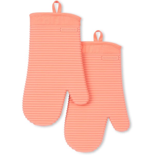 KitchenAid - Juego de guantes de horno de silicona suave acanalada, 7 x 13 pulgadas, color malteada, 2 unidades - Imagen 13