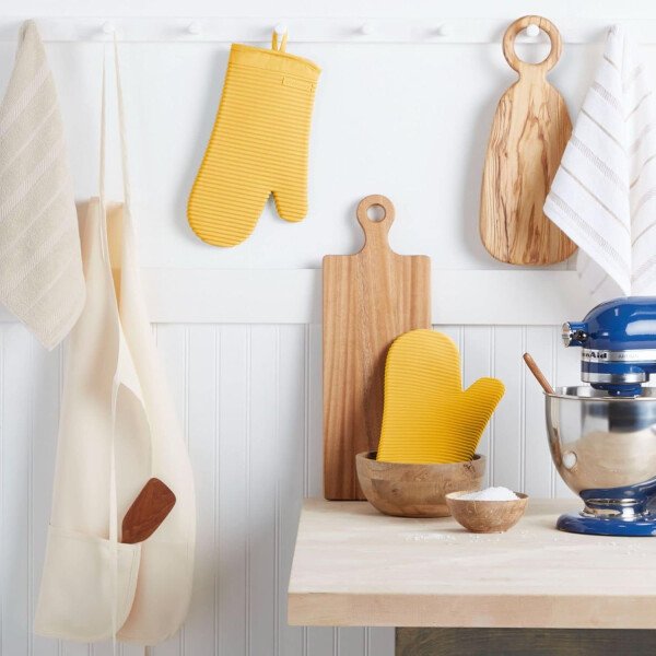 KitchenAid - Juego de guantes de horno de silicona suave acanalada, 7 x 13 pulgadas, color malteada, 2 unidades - Imagen 70
