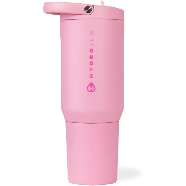 HydroJug Sport Botella de acero inoxidable con popote, aislada al vacío, de 32 onzas, a prueba de fugas, diseño ergonómico, reutilizable, apta para lavavajillas, base de goma, duradera, pantera negra - Image 7