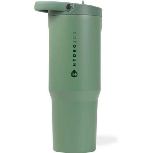 HydroJug Sport Botella de acero inoxidable con popote, aislada al vacío, de 32 onzas, a prueba de fugas, diseño ergonómico, reutilizable, apta para lavavajillas, base de goma, duradera, pantera negra - Image 25