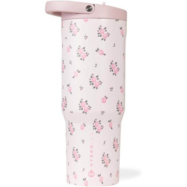 HydroJug Sport Botella de acero inoxidable con popote, aislada al vacío, de 32 onzas, a prueba de fugas, diseño ergonómico, reutilizable, apta para lavavajillas, base de goma, duradera, pantera negra - Image 126