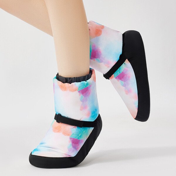Botas cálidas de baile, botines cálidos de Ballet de invierno para chico, zapatos de baile nacional para adultos, zapatos de Ballet empalmados de danza moderna, bailarina - Imagen 3