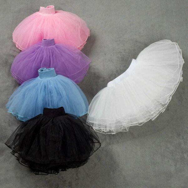 Falda de ballet con 5 colores Falda transparente de hilo suave esponjosa de 4 capas para niños Falda de ballet elástica Moda y linda - Image 4