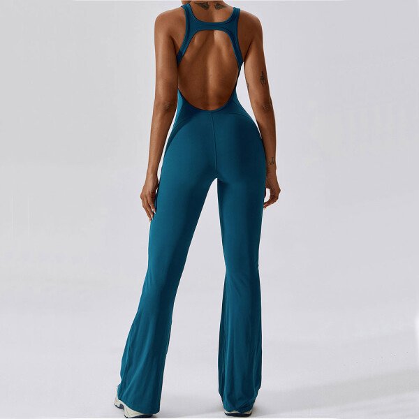 Mono de Yoga liso, traje de una pieza, mono de Fitness, ropa de entrenamiento para mujer, ropa deportiva para mujer, conjunto de levantamiento de glúteos, ropa deportiva - Image 2