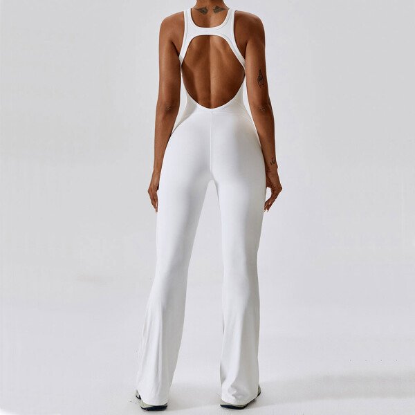 Mono de Yoga liso, traje de una pieza, mono de Fitness, ropa de entrenamiento para mujer, ropa deportiva para mujer, conjunto de levantamiento de glúteos, ropa deportiva - Image 3