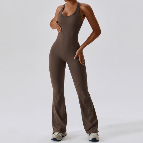 Mono de Yoga liso, traje de una pieza, mono de Fitness, ropa de entrenamiento para mujer, ropa deportiva para mujer, conjunto de levantamiento de glúteos, ropa deportiva - Image 7