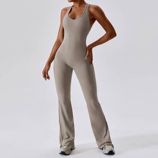 Mono de Yoga liso, traje de una pieza, mono de Fitness, ropa de entrenamiento para mujer, ropa deportiva para mujer, conjunto de levantamiento de glúteos, ropa deportiva - Image 8