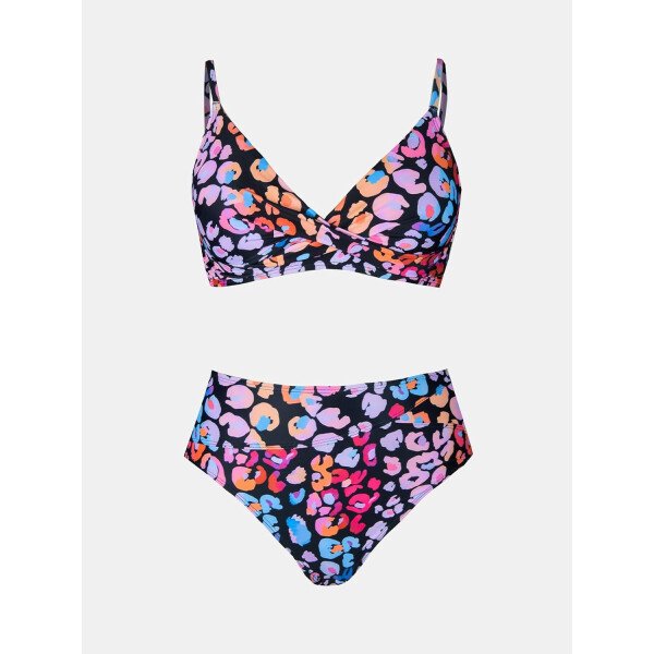 CUPSHE Conjunto de bikini de dos piezas para mujer, traje de baño de cintura alta, cuello en V, nudo frontal, tirantes delgados ajustables - Imagen 108