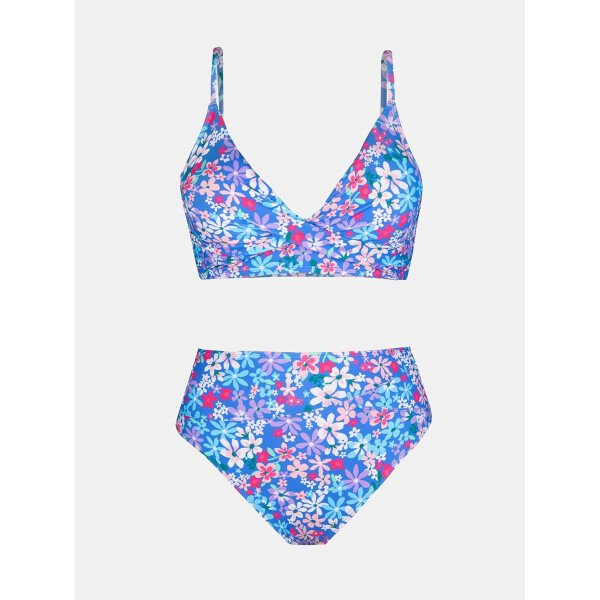 CUPSHE Conjunto de bikini de dos piezas para mujer, traje de baño de cintura alta, cuello en V, nudo frontal, tirantes delgados ajustables - Imagen 159