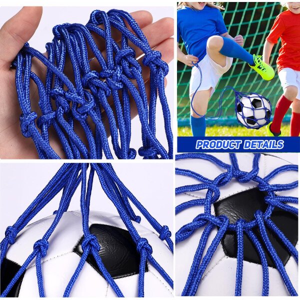 TOBWOLF 2 unidades de entrenamiento de fútbol, red de entrenamiento de retorno de fútbol para pelota de tamaño 3, 4, 5, manos libres, ayuda de entrenamiento de práctica individual, cinturón de cintura - Imagen 19