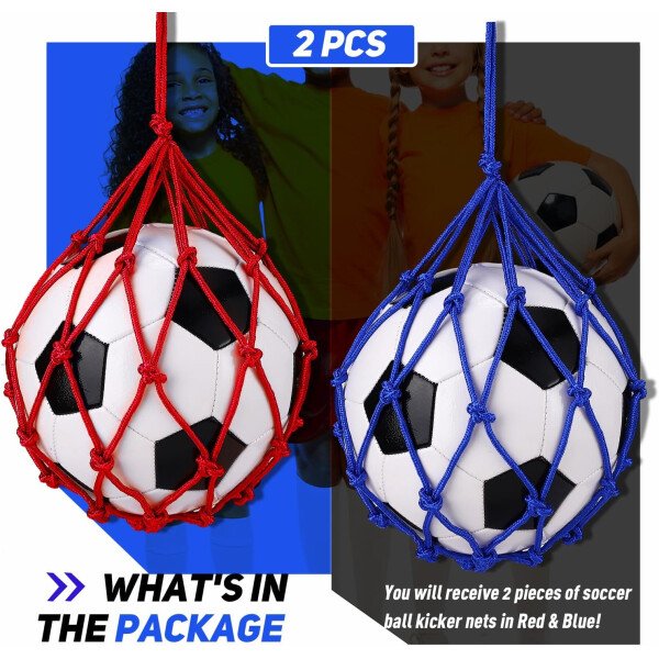 TOBWOLF 2 unidades de entrenamiento de fútbol, red de entrenamiento de retorno de fútbol para pelota de tamaño 3, 4, 5, manos libres, ayuda de entrenamiento de práctica individual, cinturón de cintura - Imagen 21