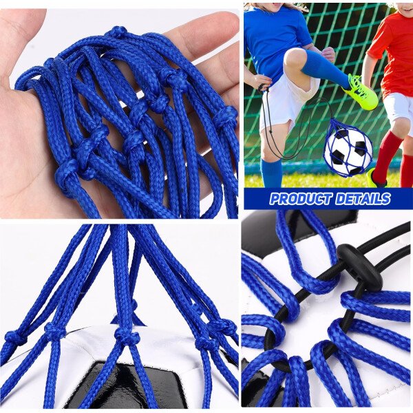TOBWOLF 2 unidades de entrenamiento de fútbol, red de entrenamiento de retorno de fútbol para pelota de tamaño 3, 4, 5, manos libres, ayuda de entrenamiento de práctica individual, cinturón de cintura - Imagen 26