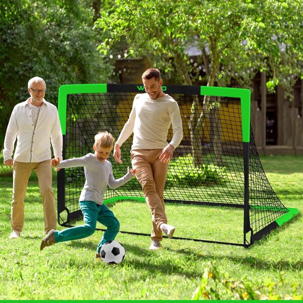 Kids Soccer Goals for Backyard Set of 2, 6x4 ft Portable Toddler Soccer Goal Training Equipment with Soccer Target, Ball, Cones, Soccer Net for Kids Age 3-5 6-8 8-12 10-12-14 Outdoor Sports Games Gift - Imagen 14