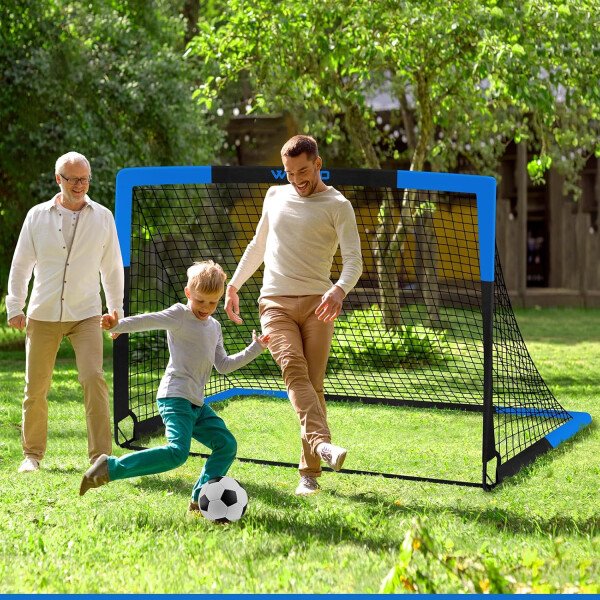 Kids Soccer Goals for Backyard Set of 2, 6x4 ft Portable Toddler Soccer Goal Training Equipment with Soccer Target, Ball, Cones, Soccer Net for Kids Age 3-5 6-8 8-12 10-12-14 Outdoor Sports Games Gift - Imagen 28