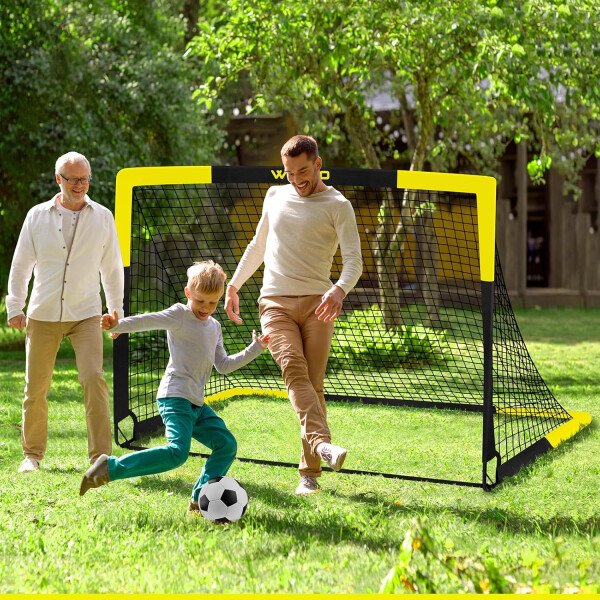 Kids Soccer Goals for Backyard Set of 2, 6x4 ft Portable Toddler Soccer Goal Training Equipment with Soccer Target, Ball, Cones, Soccer Net for Kids Age 3-5 6-8 8-12 10-12-14 Outdoor Sports Games Gift - Imagen 35