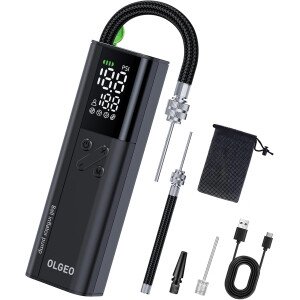 Bomba de bola eléctrica, bomba de aire portátil de 16 PSI con manómetro y pantalla LCD digital para bomba de baloncesto, bomba de pelota de fútbol, bomba de fútbol, bomba de voleibol, bomba de