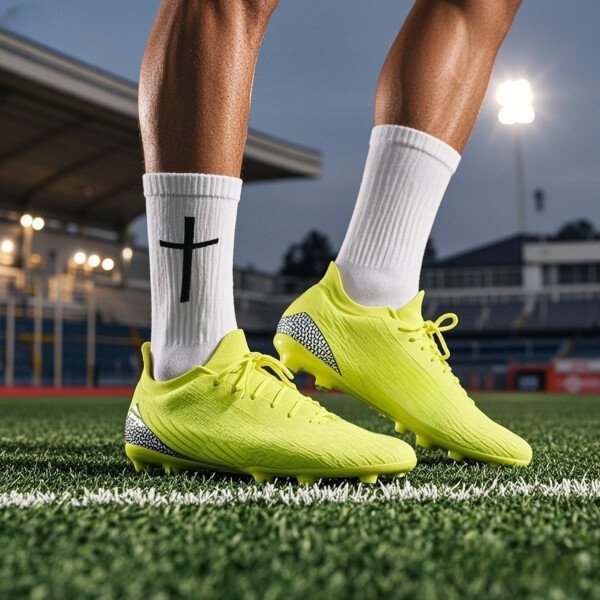 Calcetines de fútbol Cross Grip – Calcetines deportivos antideslizantes con Biblia para EE.UU. 6-13 - Imagen 6