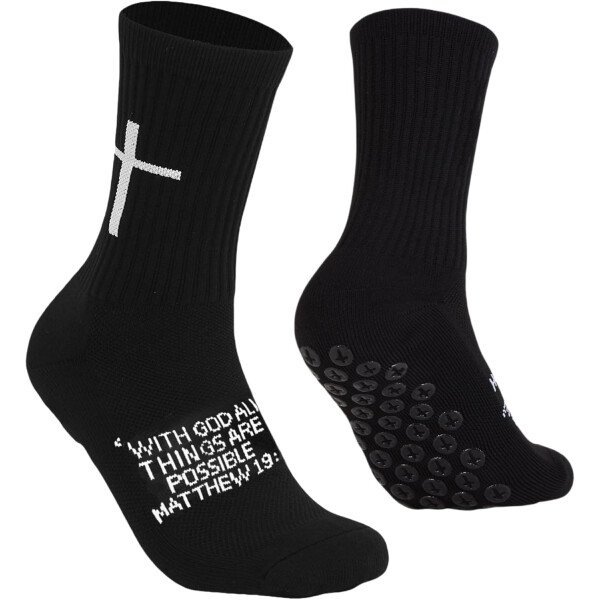 Calcetines de fútbol Cross Grip – Calcetines deportivos antideslizantes con Biblia para EE.UU. 6-13 - Imagen 28