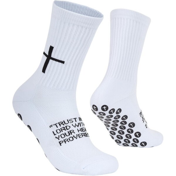 Calcetines de fútbol Cross Grip – Calcetines deportivos antideslizantes con Biblia para EE.UU. 6-13 - Imagen 33
