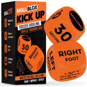 Dados de entrenamiento de fútbol (2 piezas) - Regalos de fútbol para niños de 8 a 12 años para mejorar las habilidades de malabares - Accesorios de fútbol para niños, equipo de
