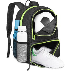 YOREPEK Mochila de fútbol, bolsa de fútbol con soporte para bolas, resistente al agua, bolsas de equipo deportivo para baloncesto, voleibol, fútbol