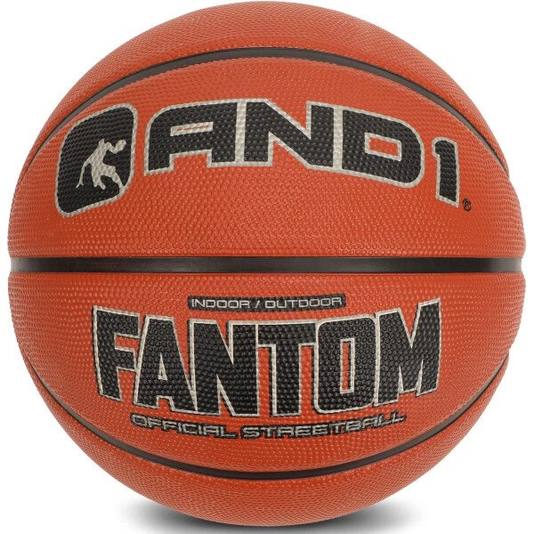 AND1 Fantom - Balón de baloncesto de goma, tamaño reglamentario oficial 7 (29.5 pulgadas), pelota de baloncesto de construcción de canal profundo, hecha para juegos de baloncesto en interiores y