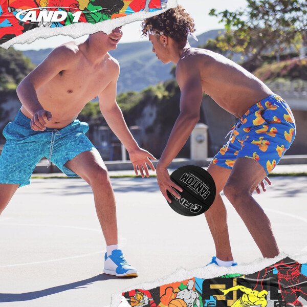 AND1 Fantom - Balón de baloncesto de goma, tamaño reglamentario oficial 7 (29.5 pulgadas), pelota de baloncesto de construcción de canal profundo, hecha para juegos de baloncesto en interiores y - Imagen 10